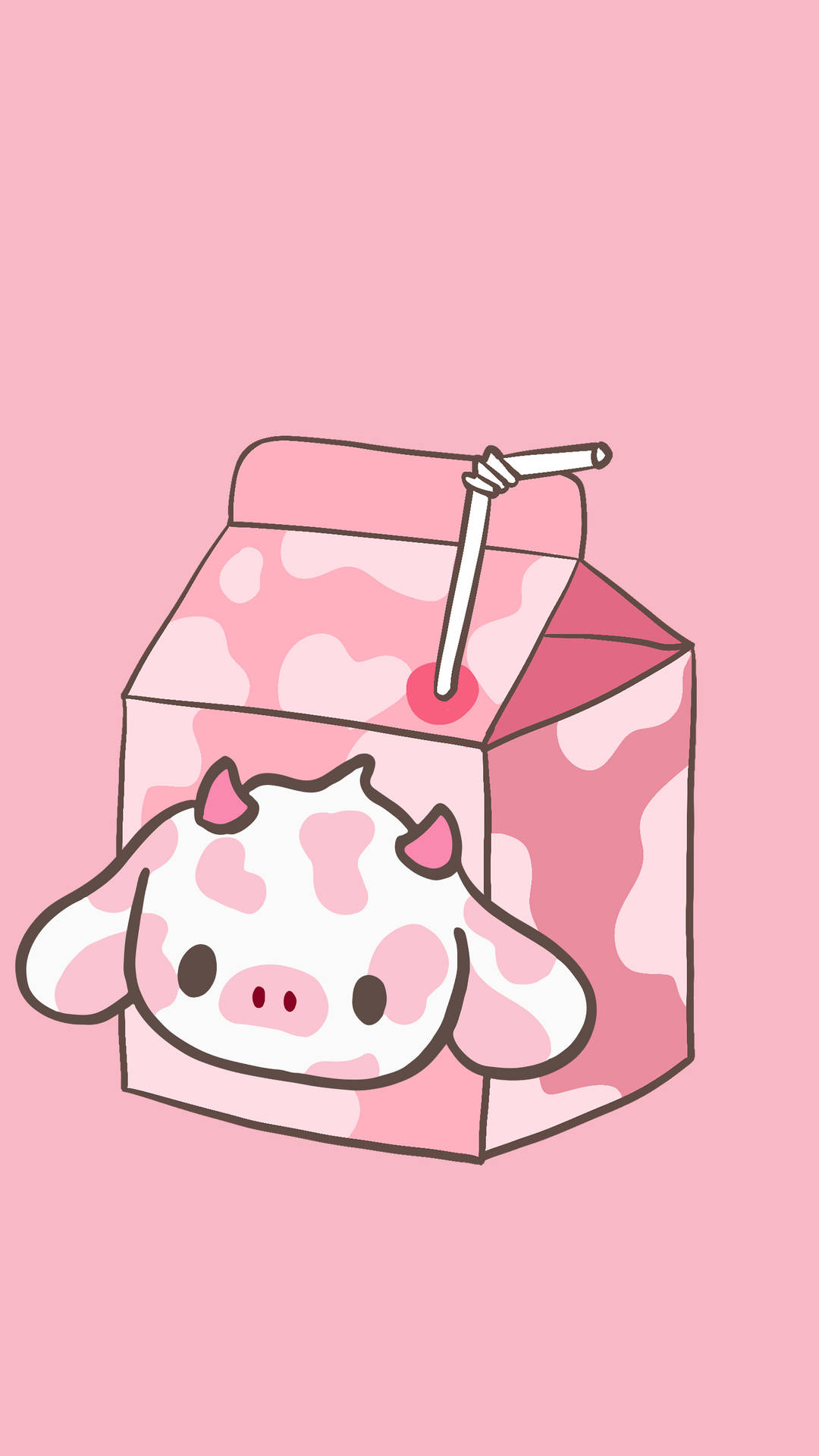 Strawberry Cow On Milk Carton Wallpaper