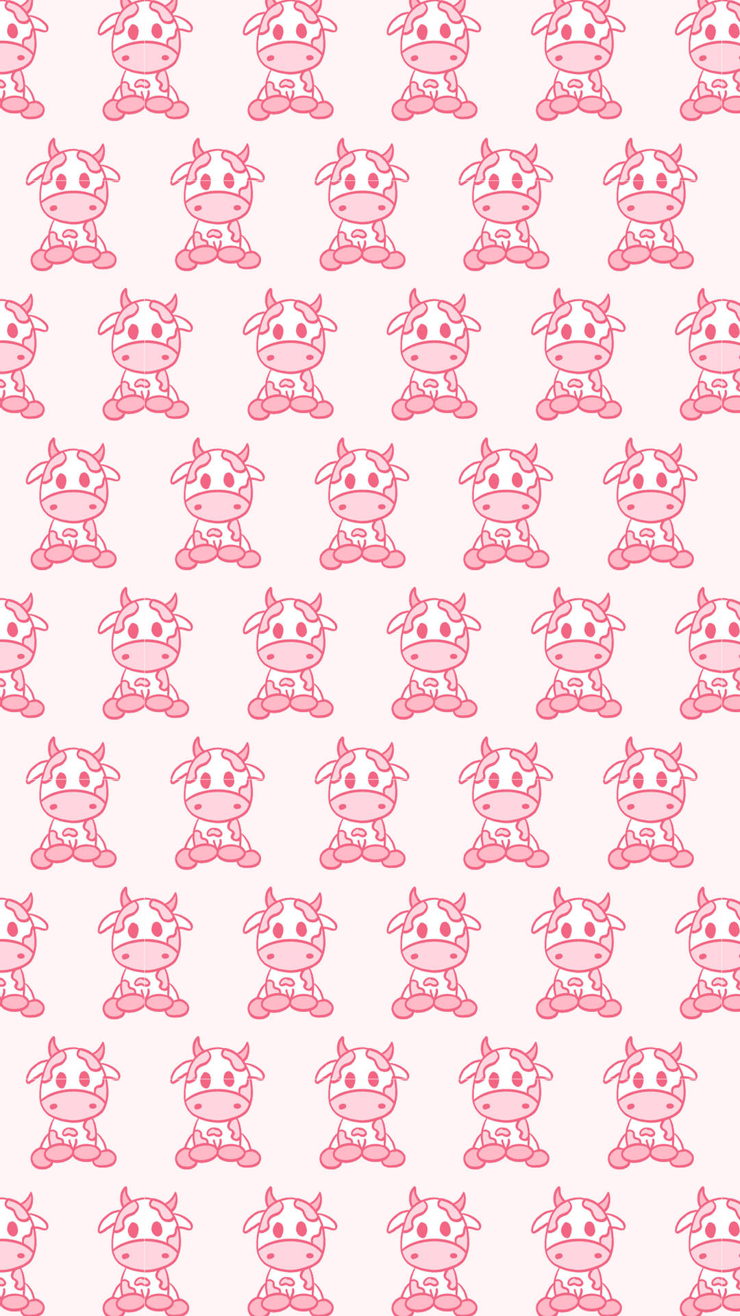 Strawberry Cow Sitting Down Wallpaper