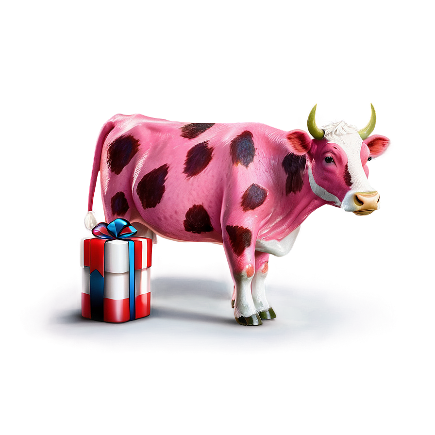 Strawberry Cow With Present Png 23 PNG