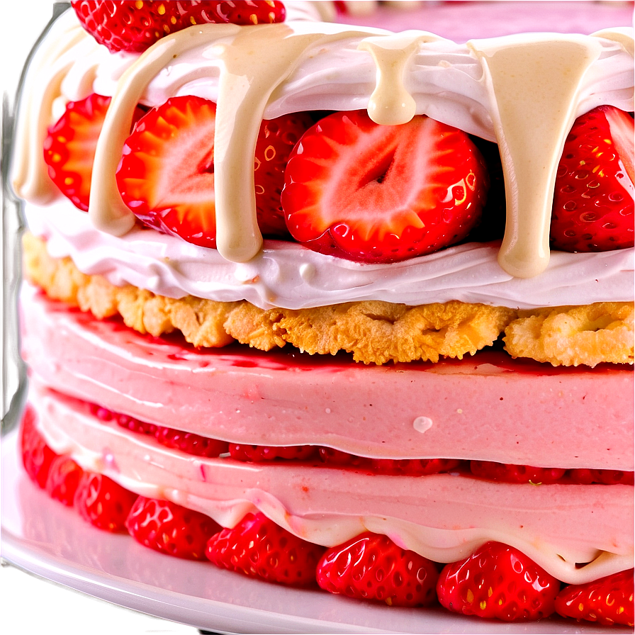 Strawberry Cream Cake Png 06212024 PNG