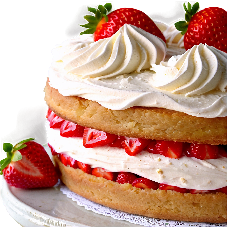 Strawberry Cream Cake Png Hky PNG