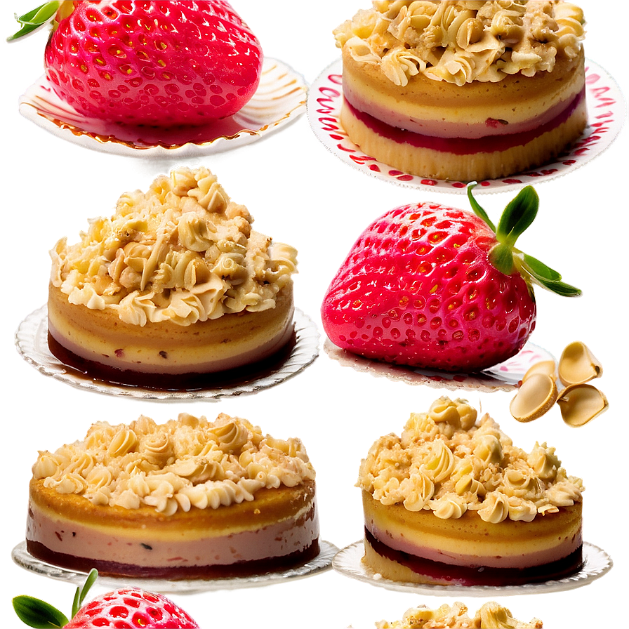 Strawberry Crumble Cake Png Hmn PNG