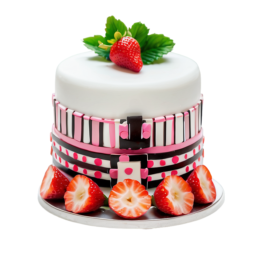 Strawberry Decorated Cake Png 12 PNG