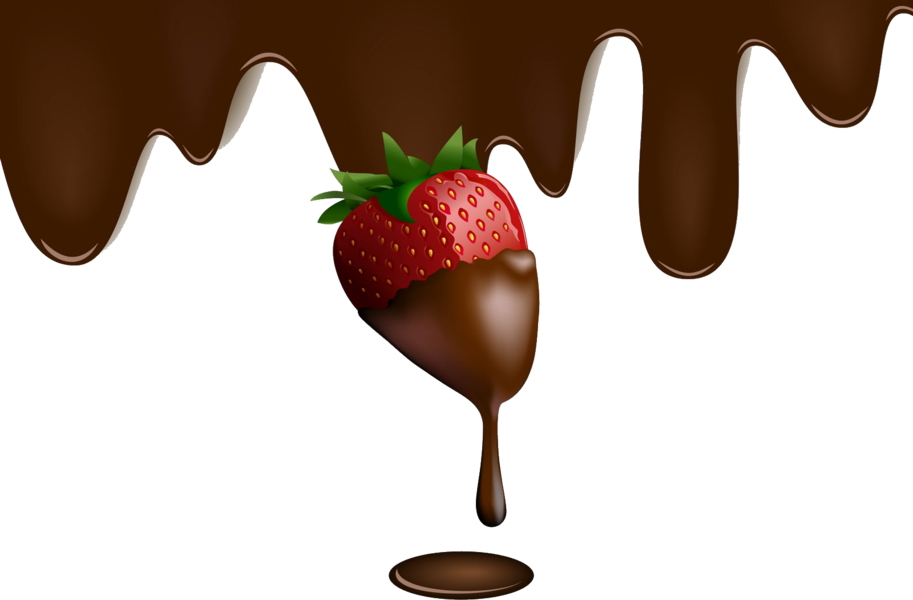 Strawberry Dippedin Chocolate Drip PNG