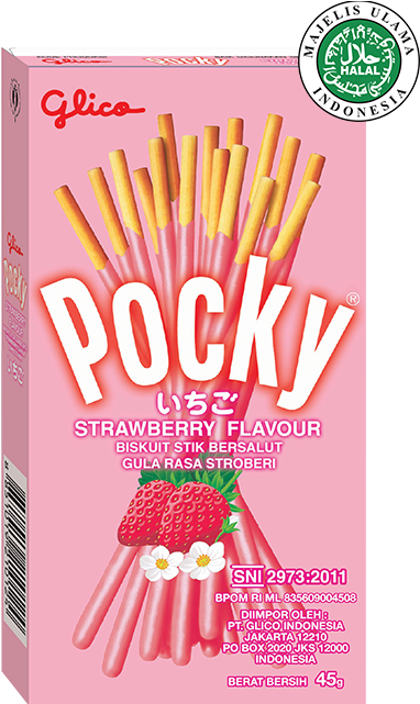 Strawberry Flavored Pocky Box Indonesia PNG