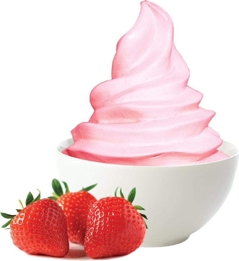 Strawberry Frozen Yogurt Swirl PNG