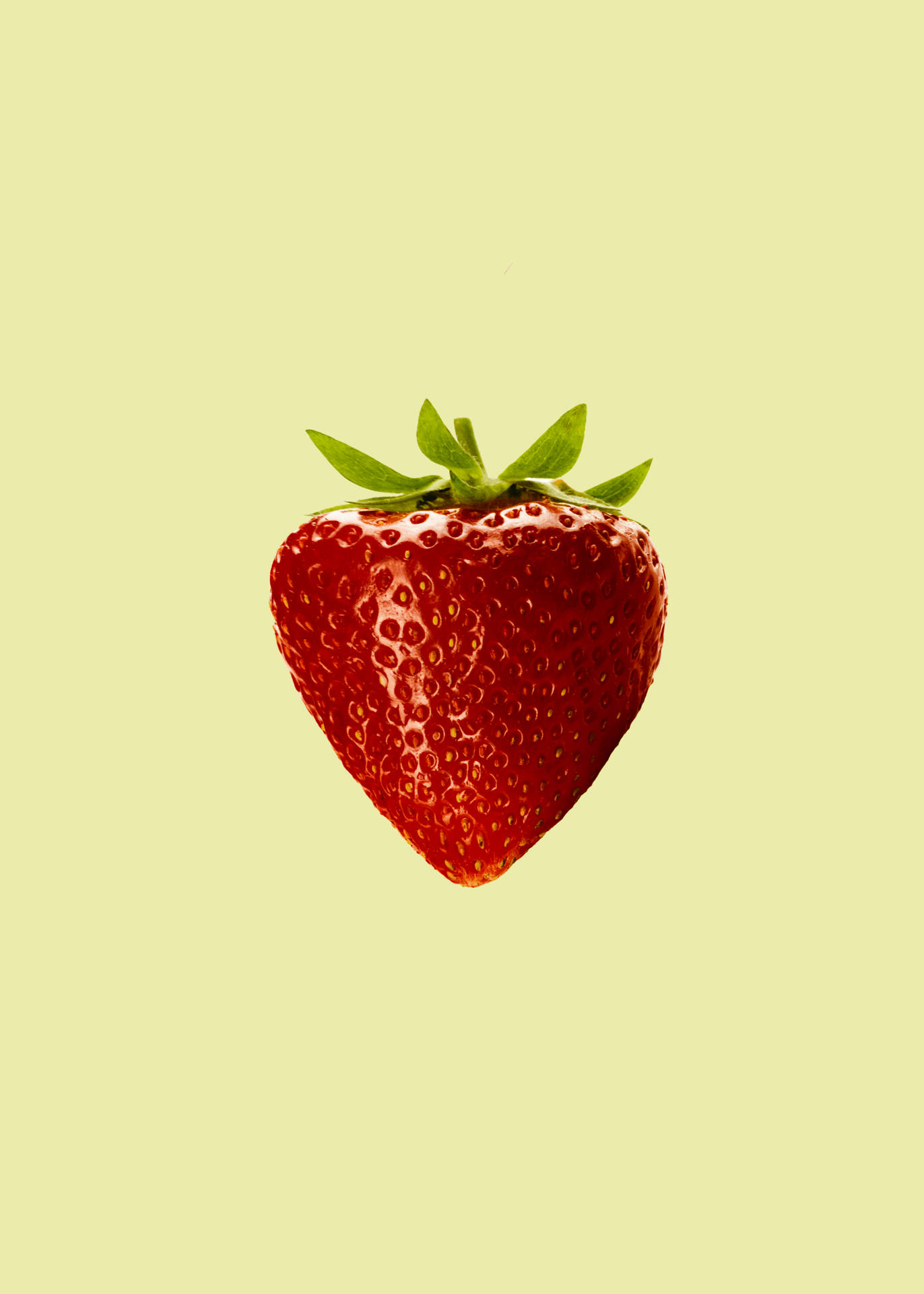 Strawberry Fruit Minimalist Photograph Wallpaper