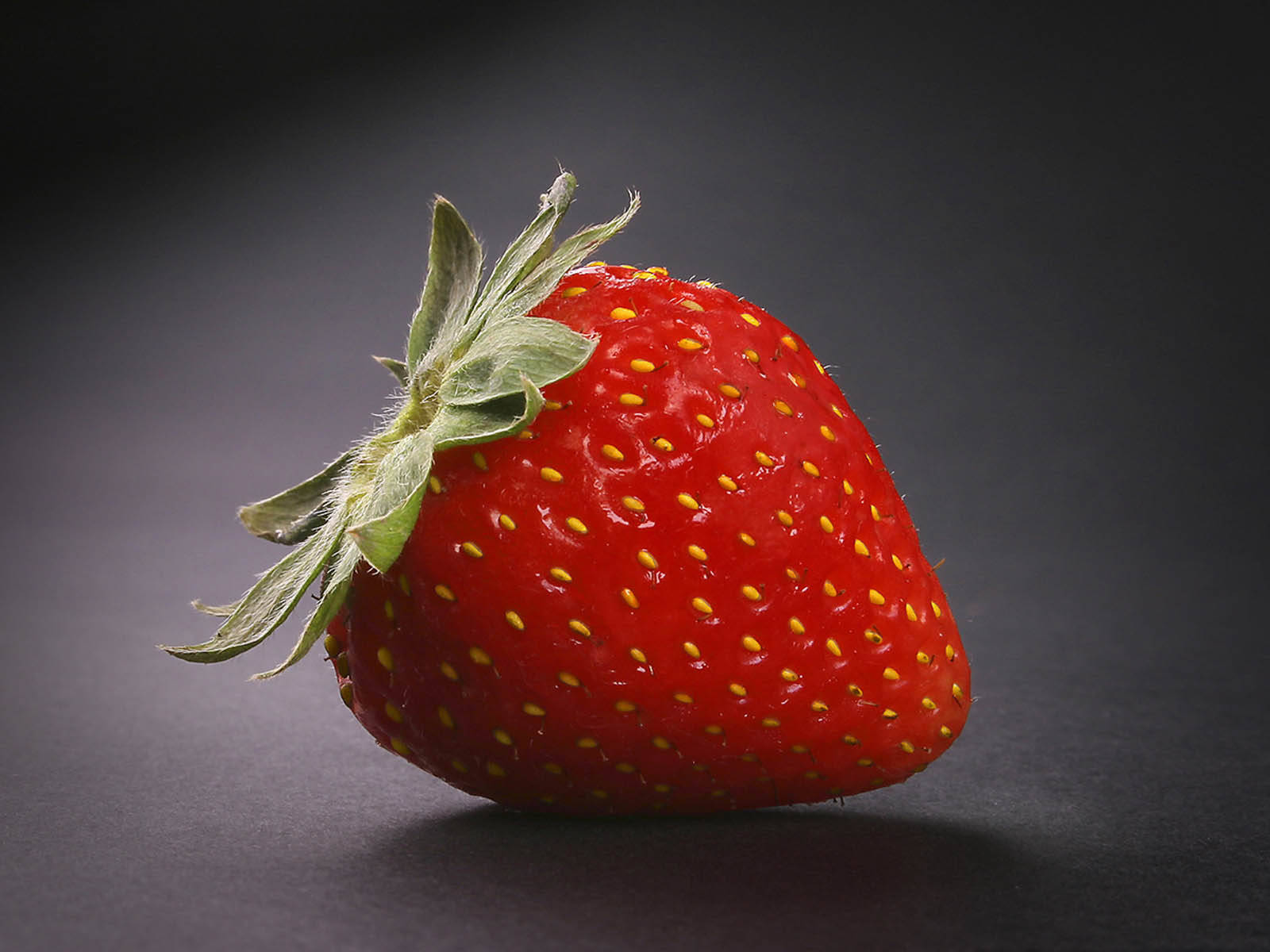 Strawberry Fruit On Dark Backgroud Wallpaper
