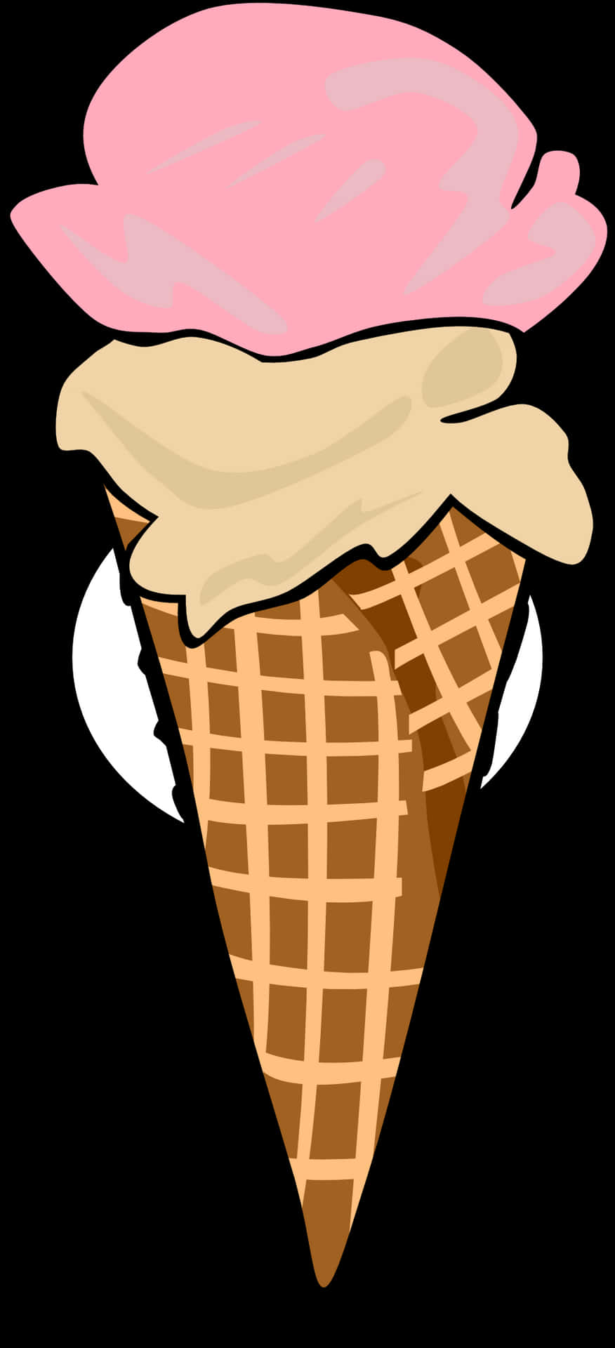 Strawberry Ice Cream Cone Clipart PNG