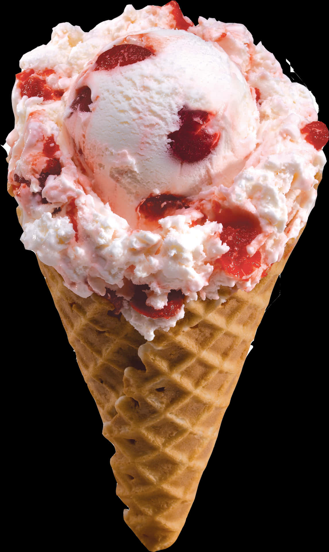 Strawberry Ice Cream Cone PNG