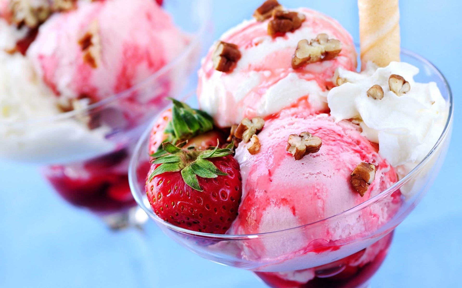 Strawberry Ice Cream Scoops