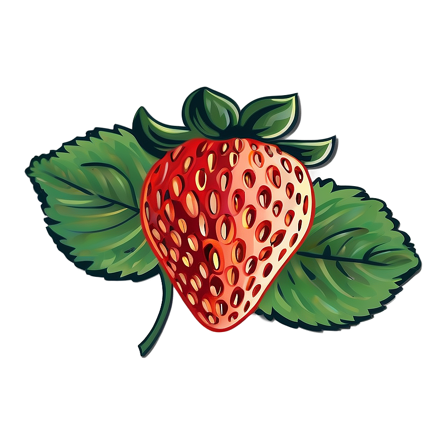 Strawberry Illustration Png 05042024 PNG