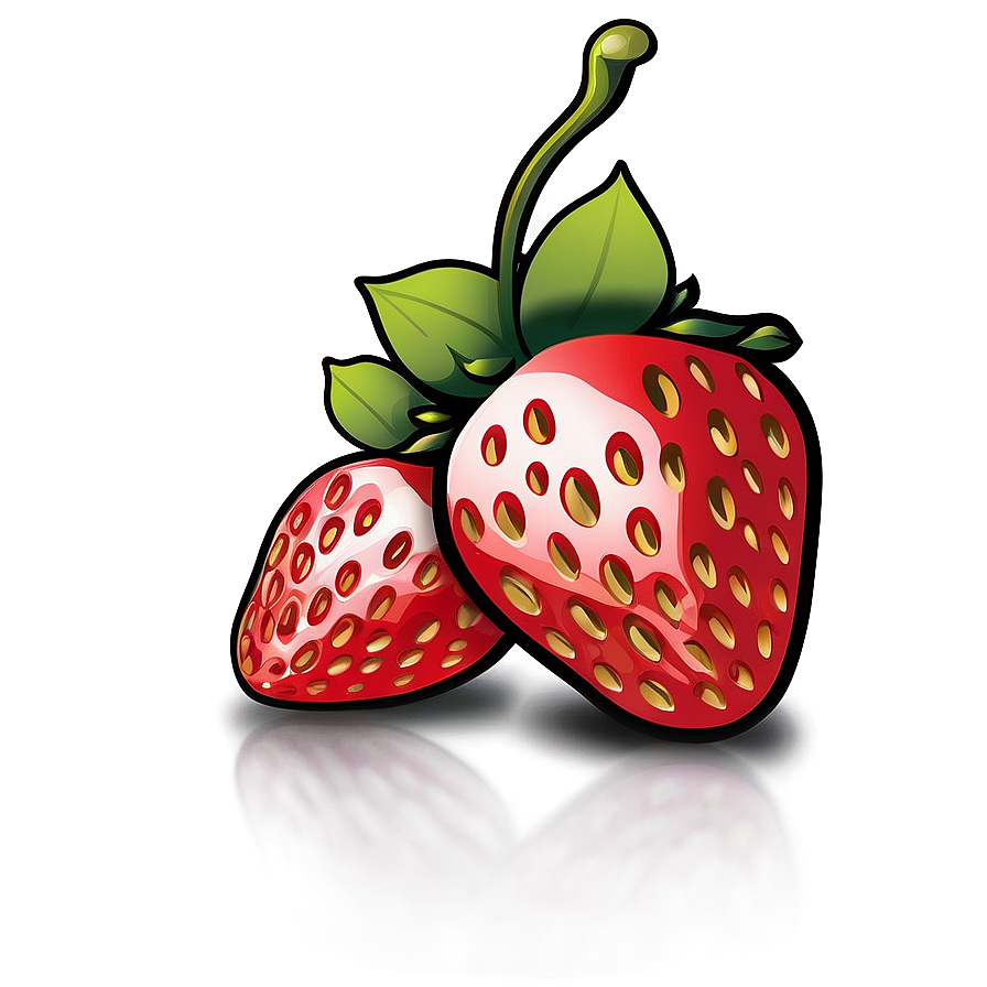 Download Strawberry Illustration Png Bau | Wallpapers.com