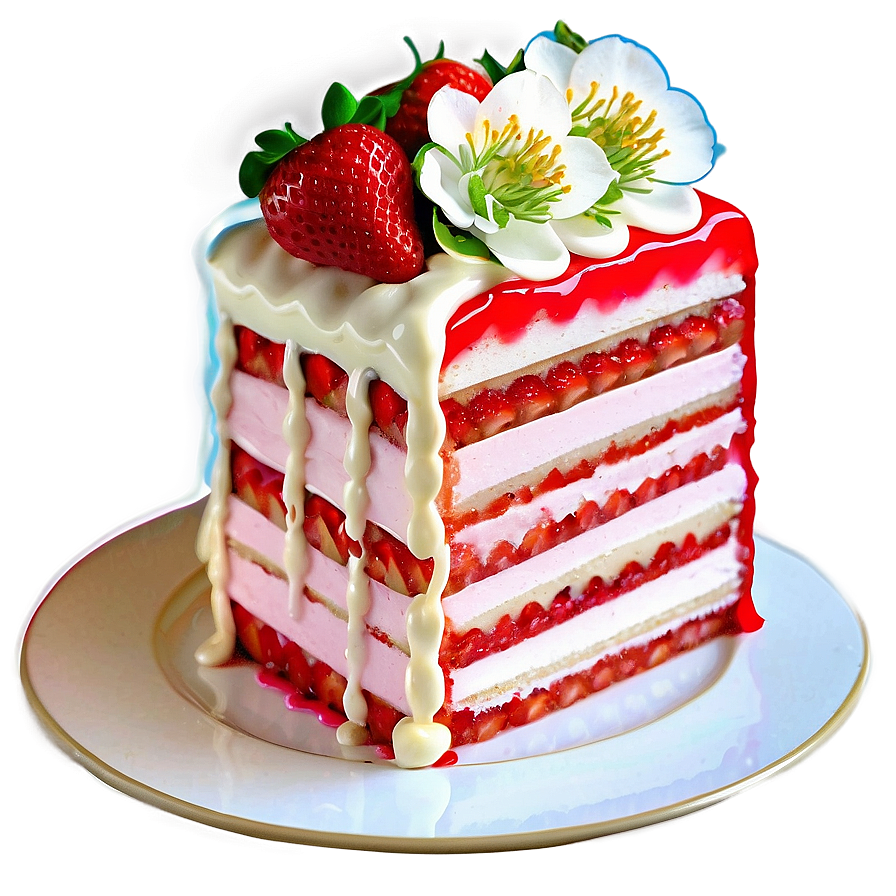 Strawberry Layer Cake Png Vvr65 PNG