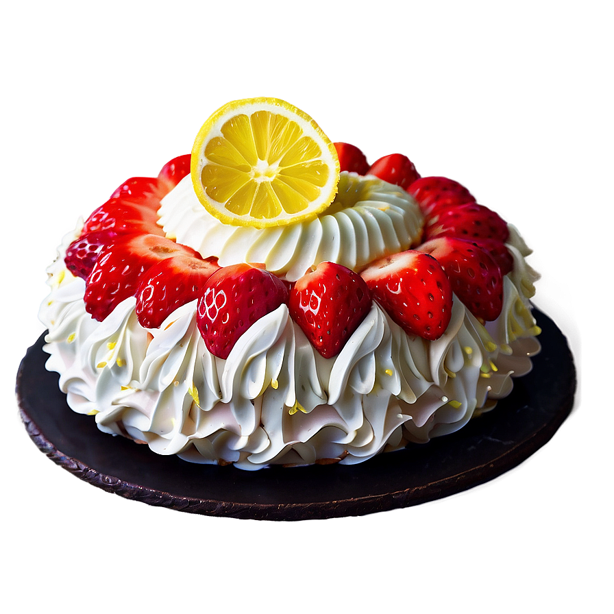 Strawberry Lemon Cake Png 06212024 PNG