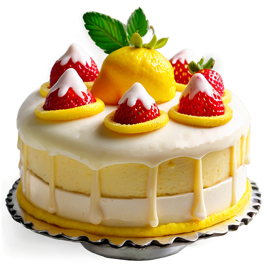 Strawberry Lemon Cake Png 71 PNG