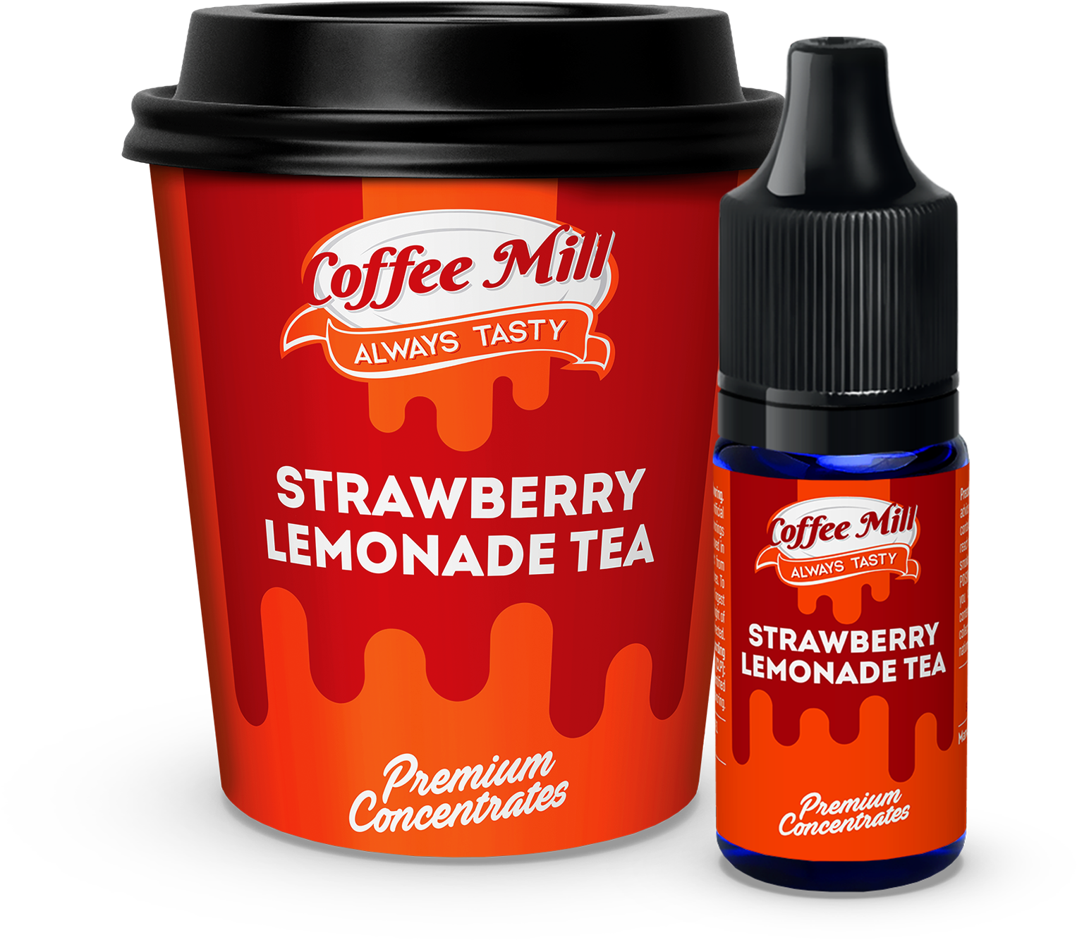 Strawberry Lemonade Tea Concentrate Packaging PNG