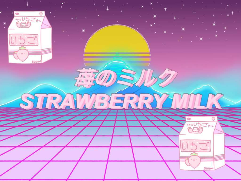Start your day off with delicious strawberry milk! Wallpaper