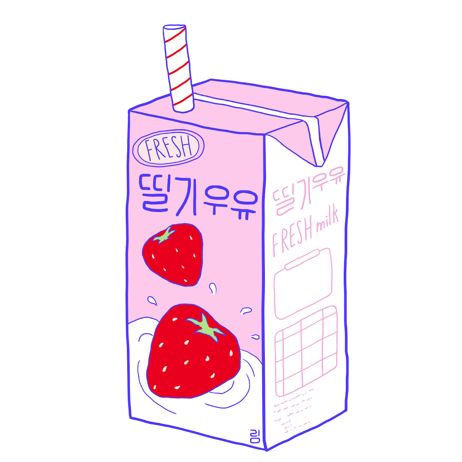 Billede et glas forfriskende jordbæromlk Wallpaper