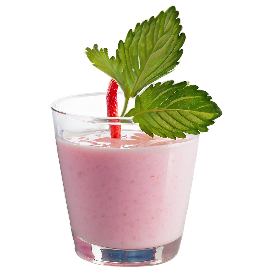 Strawberry Milk Garnish Png Aic69 PNG