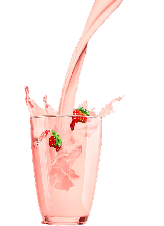 Strawberry Milkshake Splash PNG