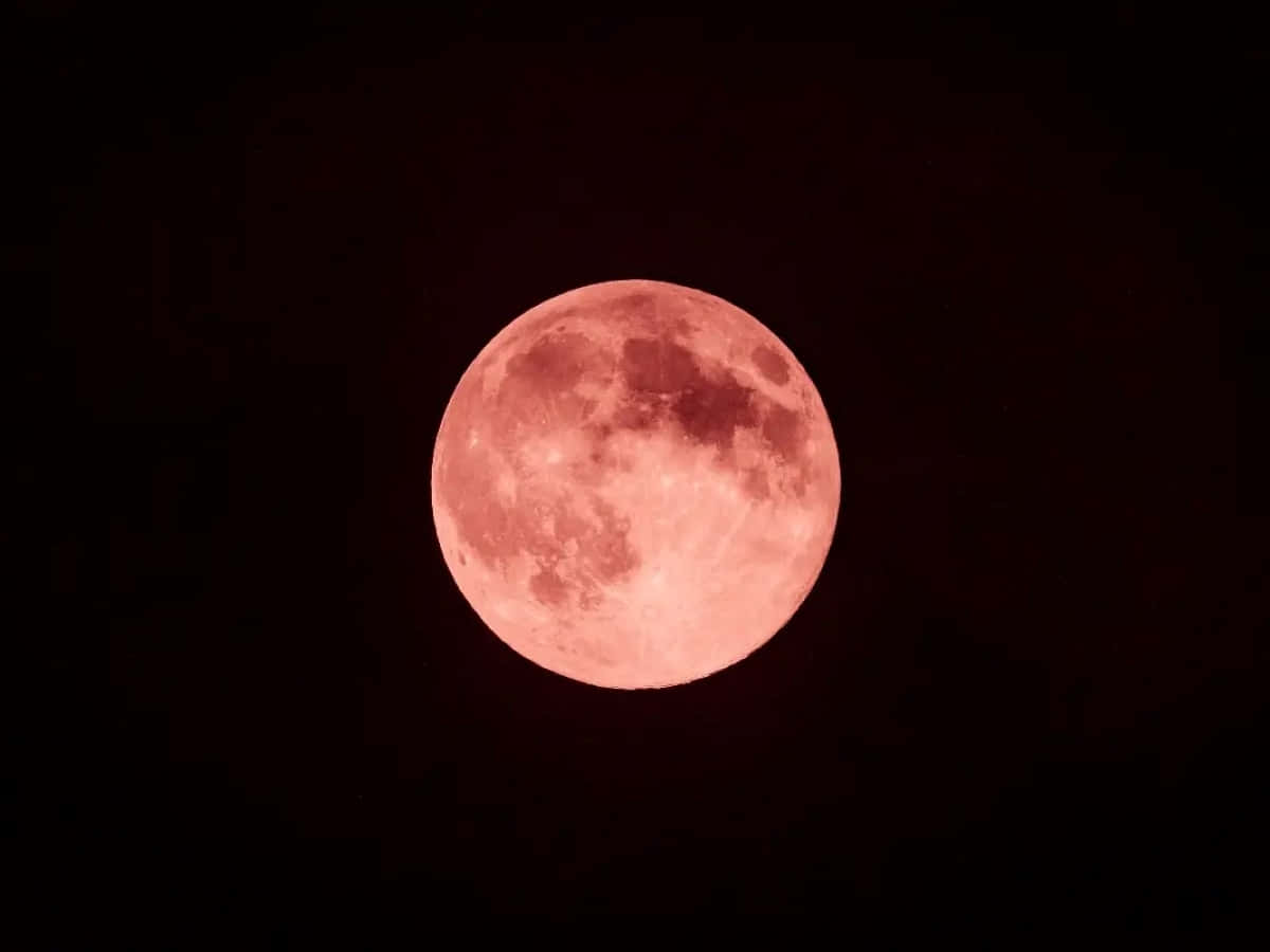 Ciel Nocturne De Lune Fraise Fond d'écran