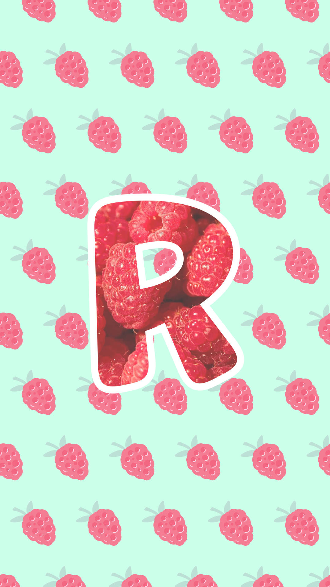 Strawberry R Alphabet Background