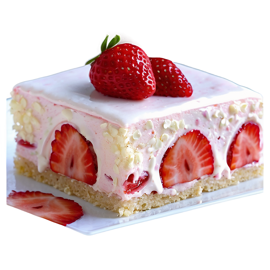 Strawberry Sheet Cake Png Qix85 PNG