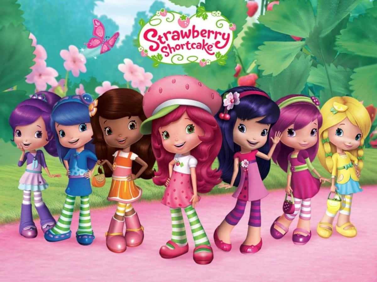 Strawberry Shortcake Characters Pose Wallpaper