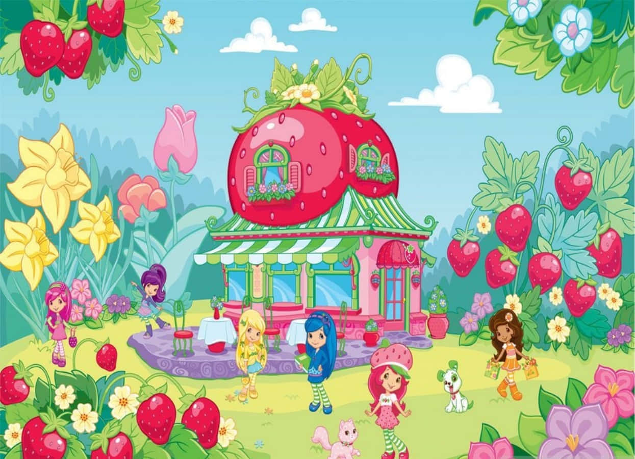 Strawberry Shortcake Friends Garden Party Wallpaper