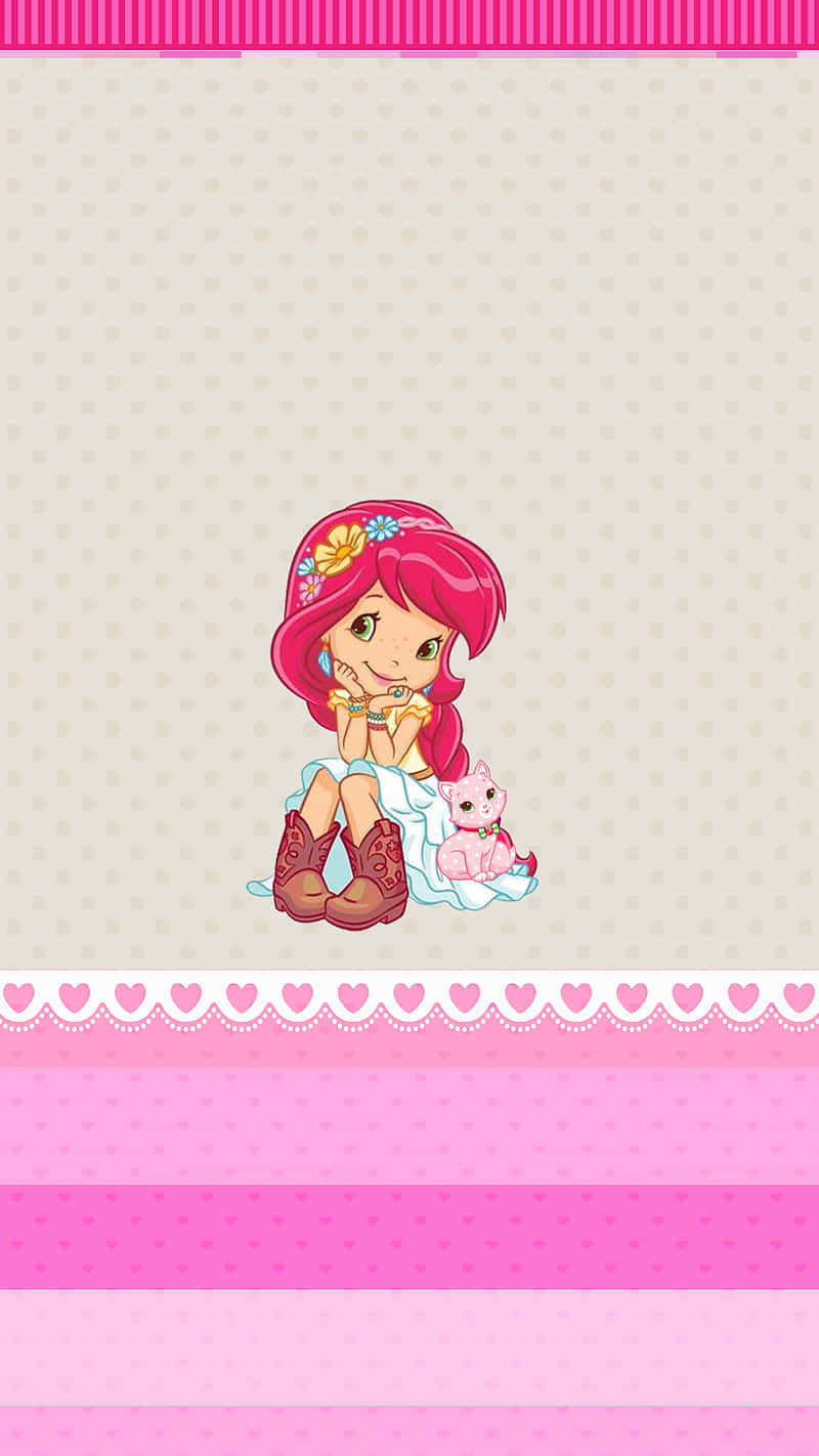 Strawberry Shortcake Pink Aesthetic Wallpaper Wallpaper