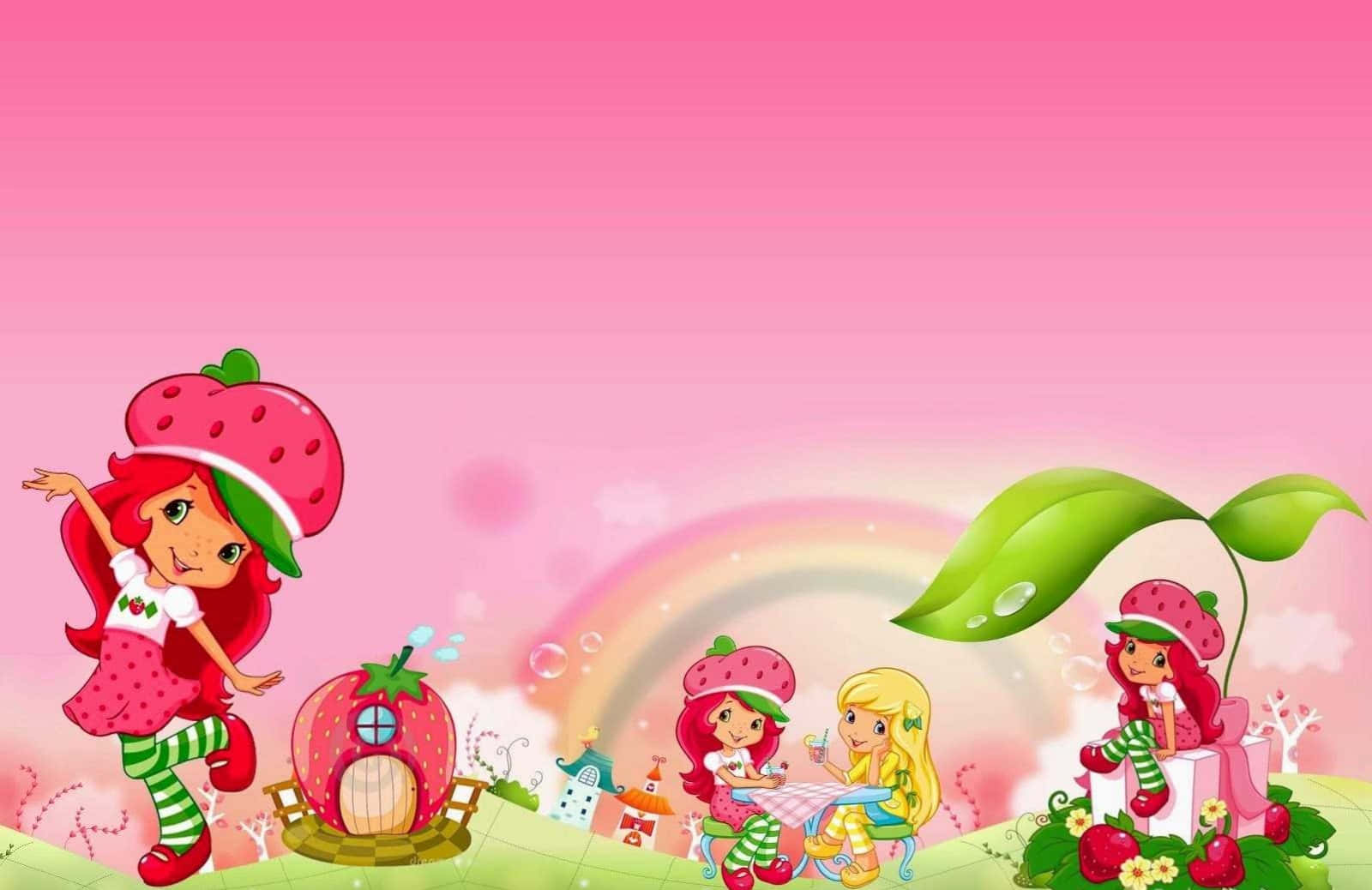 Pink Rainbow Strawberry Shortcake And Lemon Meringue Wallpaper