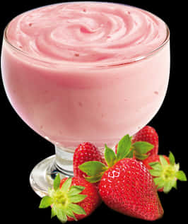 Strawberry Smoothie Delight PNG