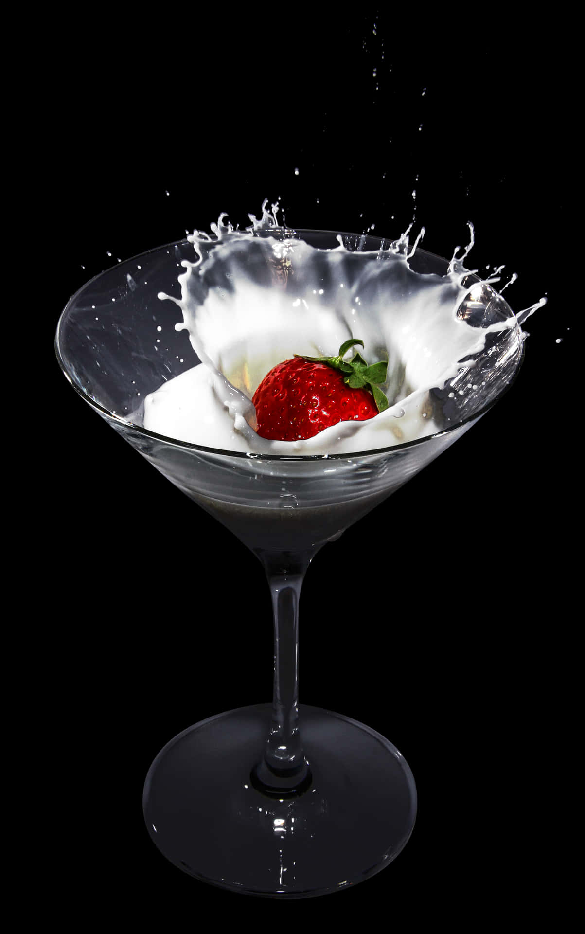 Strawberry Splashin Martini Glass PNG