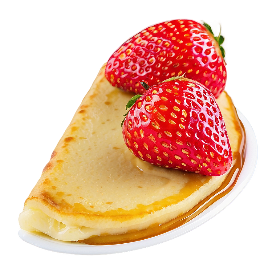 Strawberry Topped Pancake Png 05242024 PNG