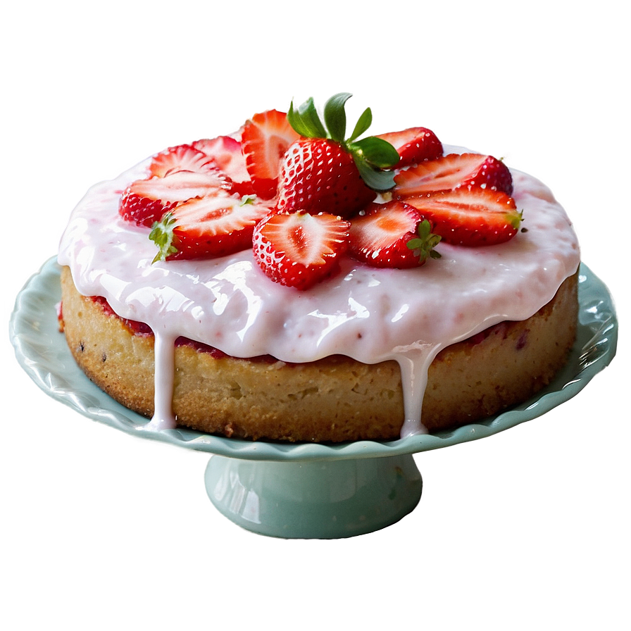 Strawberry Upside Down Cake Png 06212024 PNG