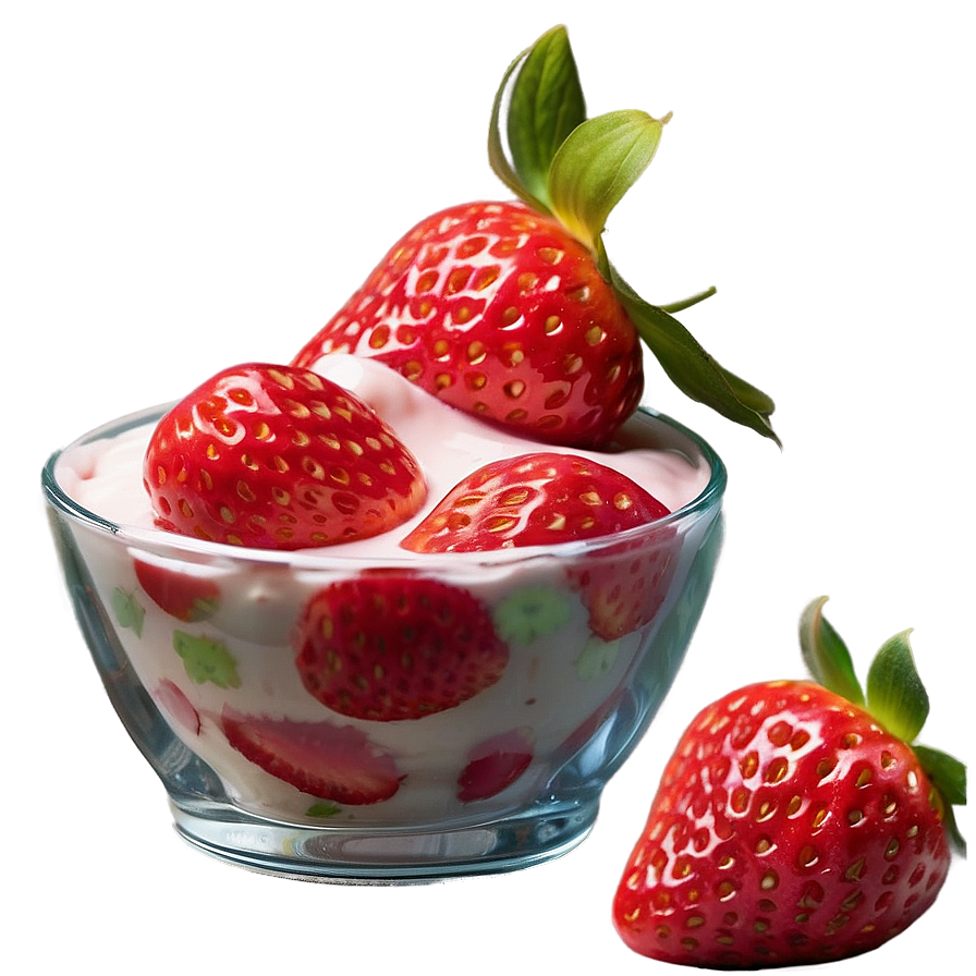 Strawberry Yogurt Png Hxf43 PNG