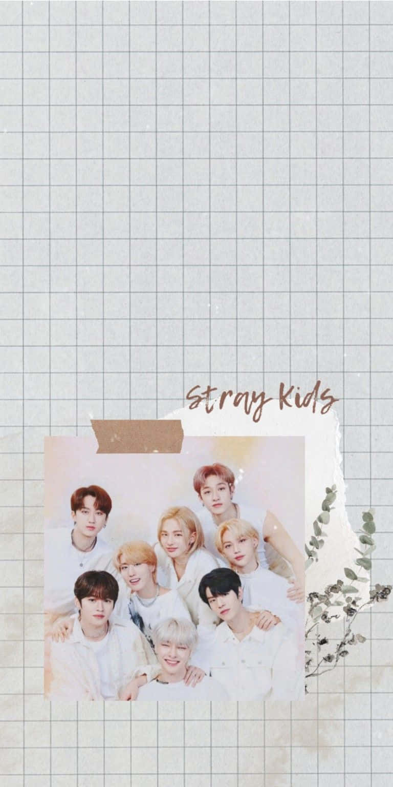 Stray Kids Group Photo Aesthetic Wallpaper Wallpaper