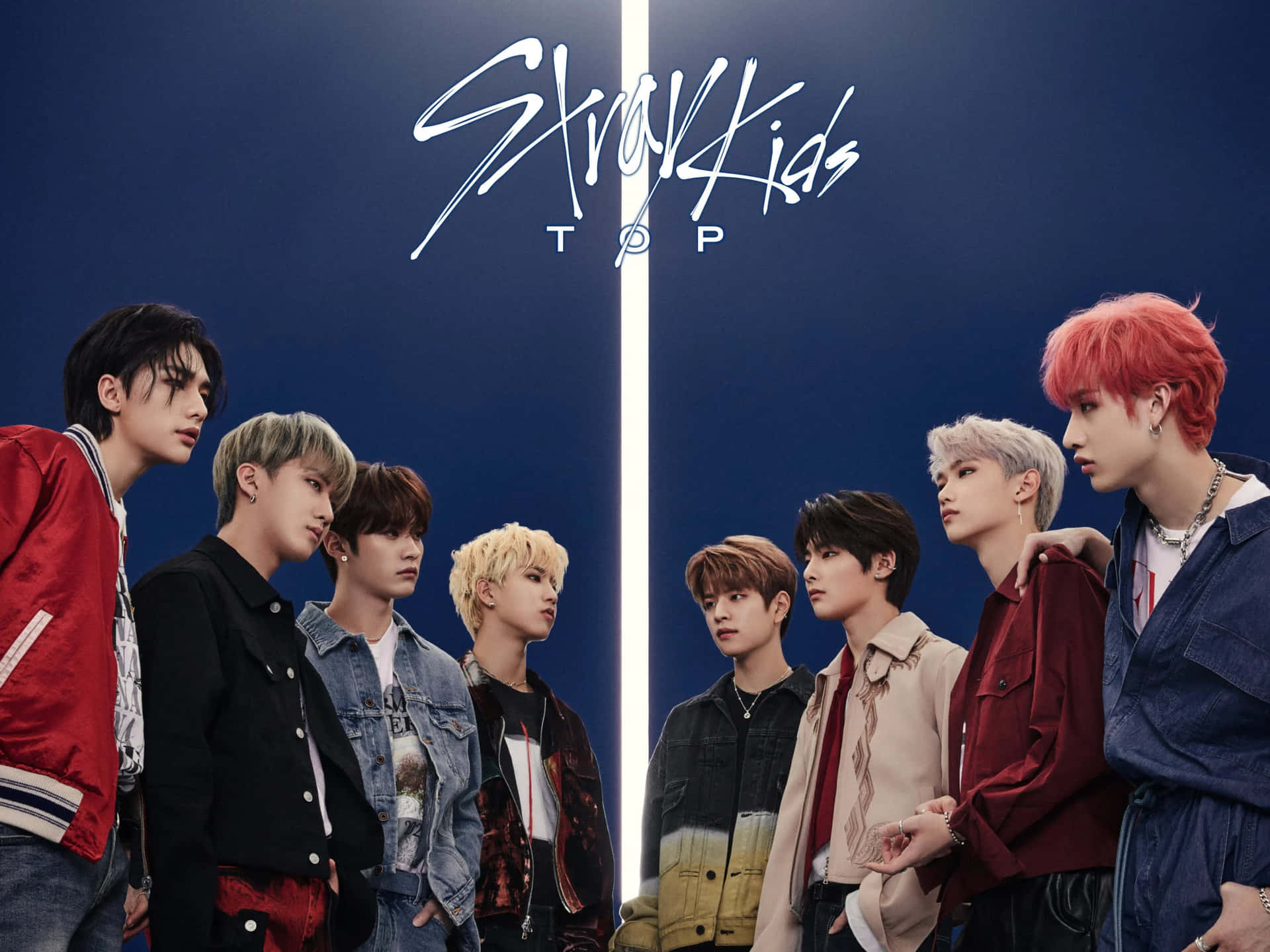 Stray Kids Group Photo Top Promotion Wallpaper