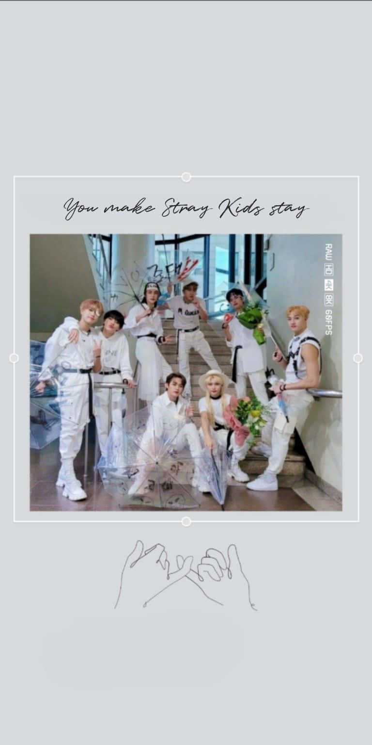 Stray Kids Group White Outfits Wallpaper