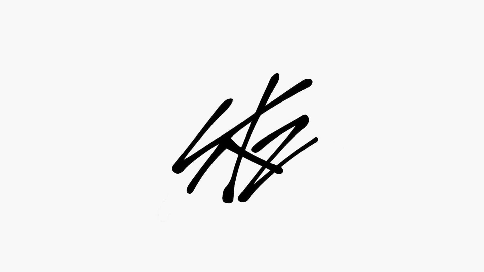 Stray Kids Logo Blackon White Wallpaper