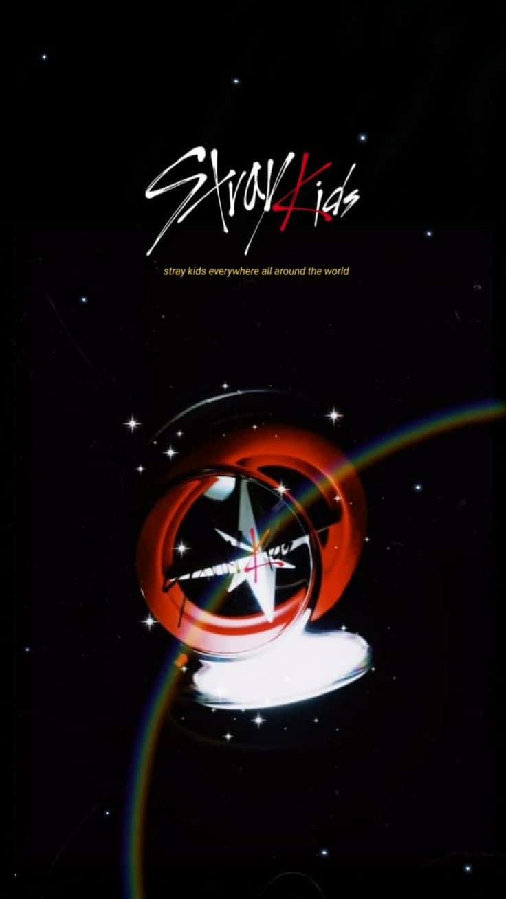 Stray Kids Logo Cosmic Background Wallpaper