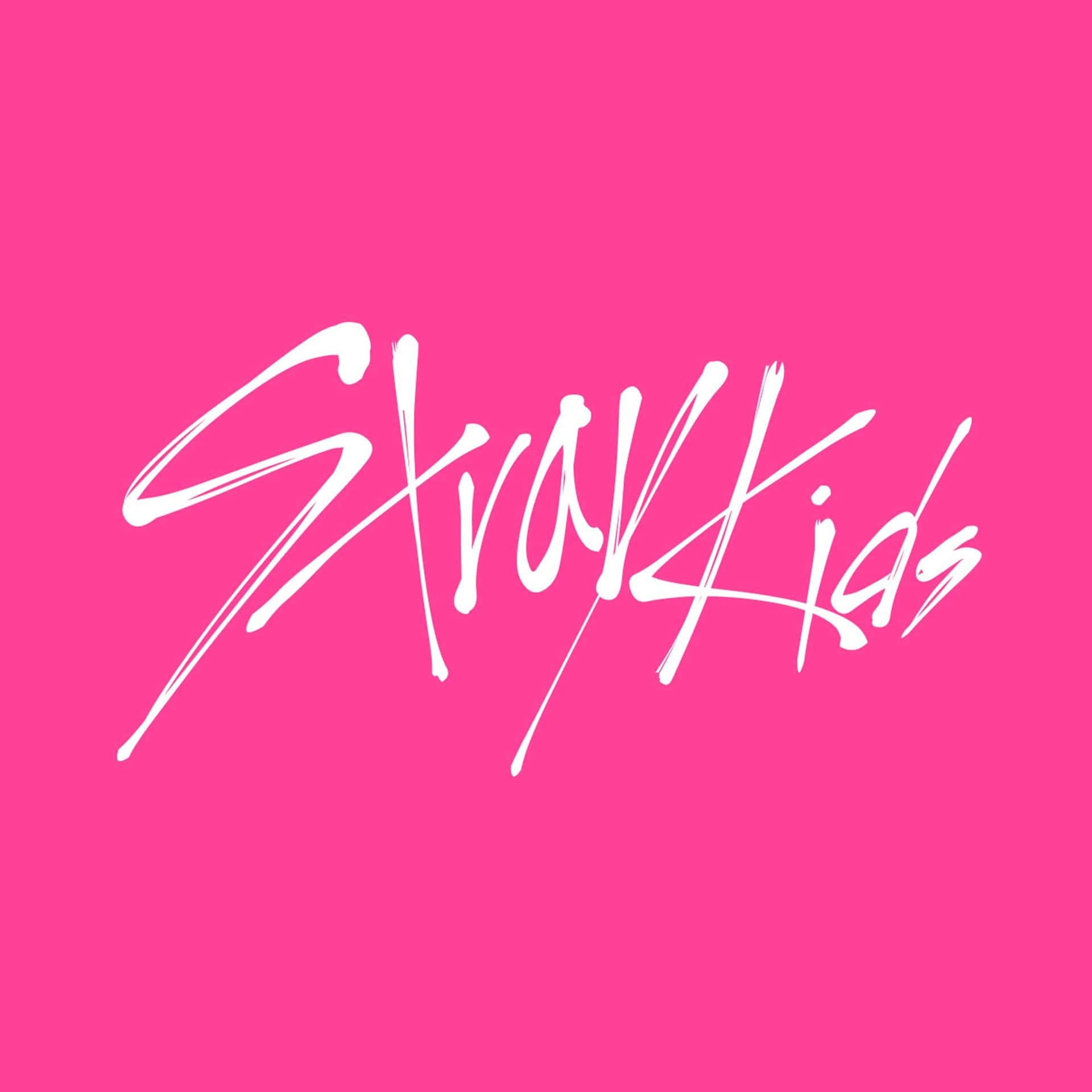 Download Stray Kids Logo Pink Background Wallpaper | Wallpapers.com