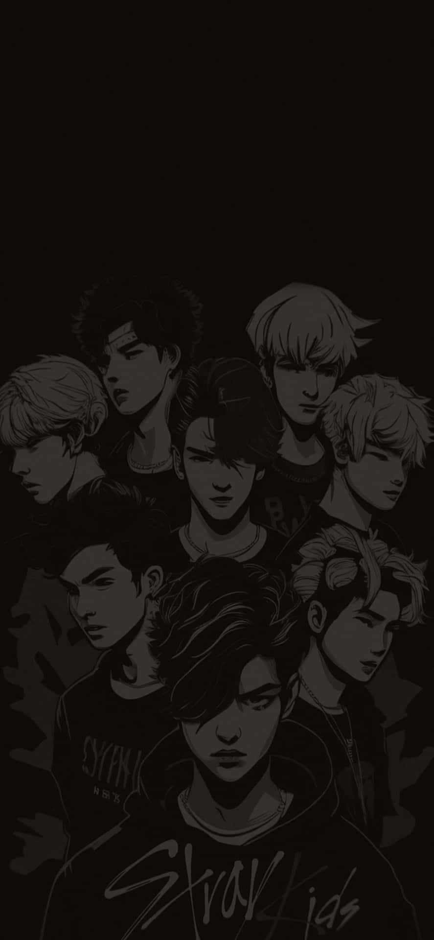 Stray Kids Shadow Artwork Wallpaper