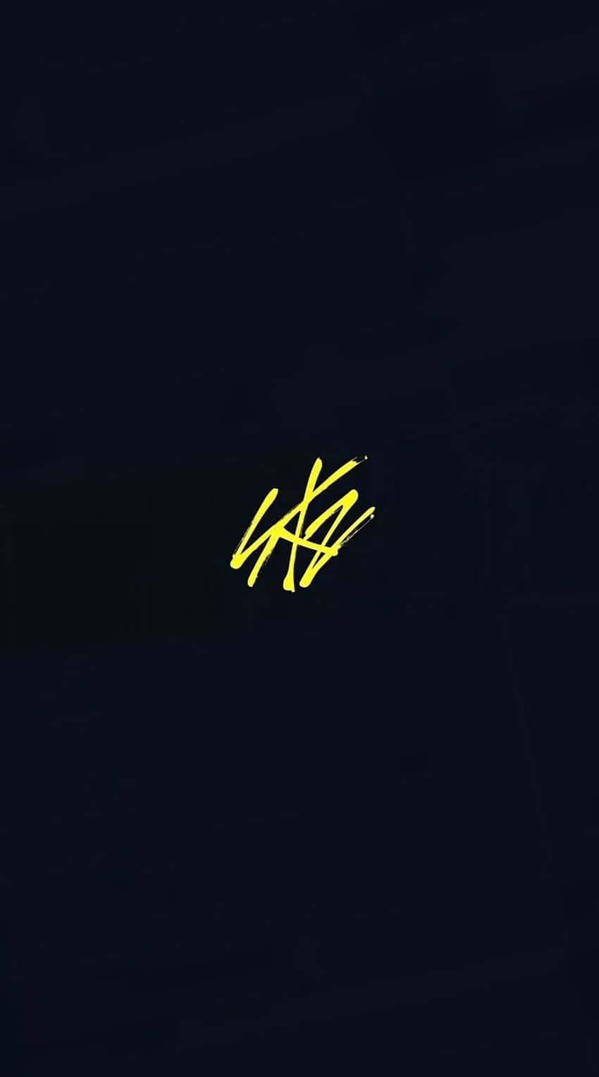 Download Stray Kids Yellow Logoon Black Background Wallpaper ...