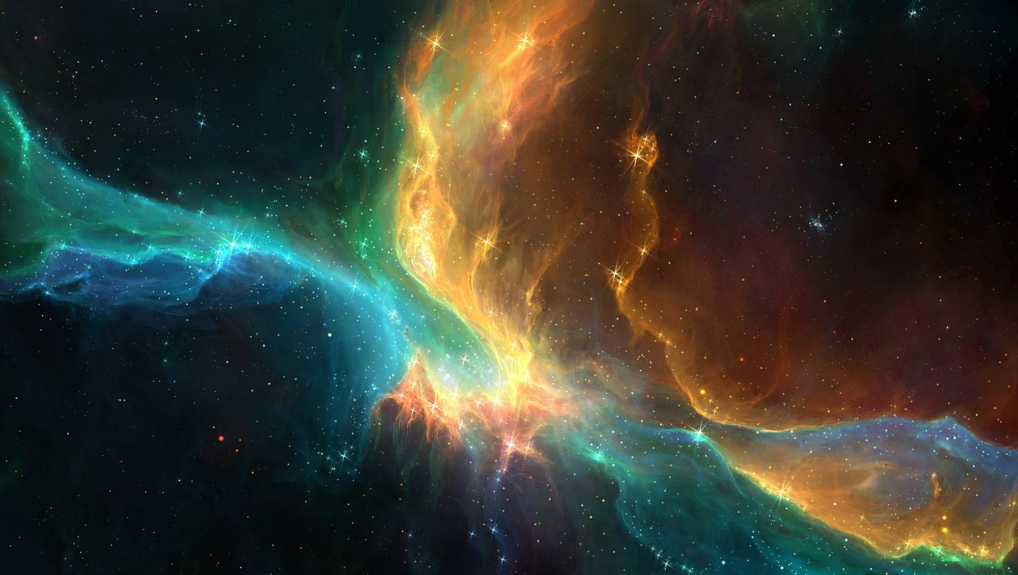 Streaks Of Hues In A Colorful Galaxy Wallpaper