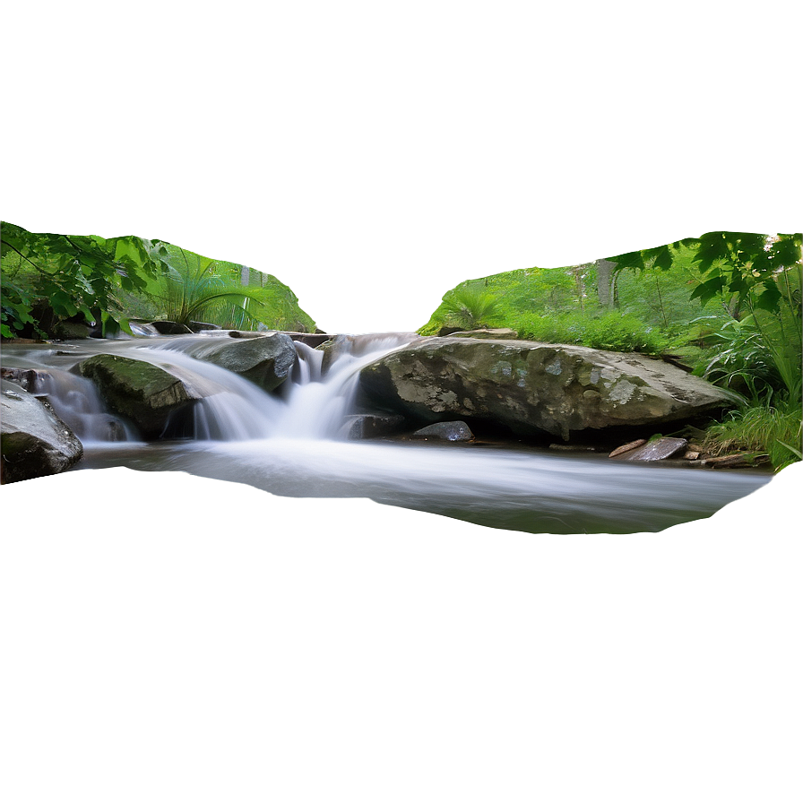 Stream And Waterfall Combo Png 25 PNG