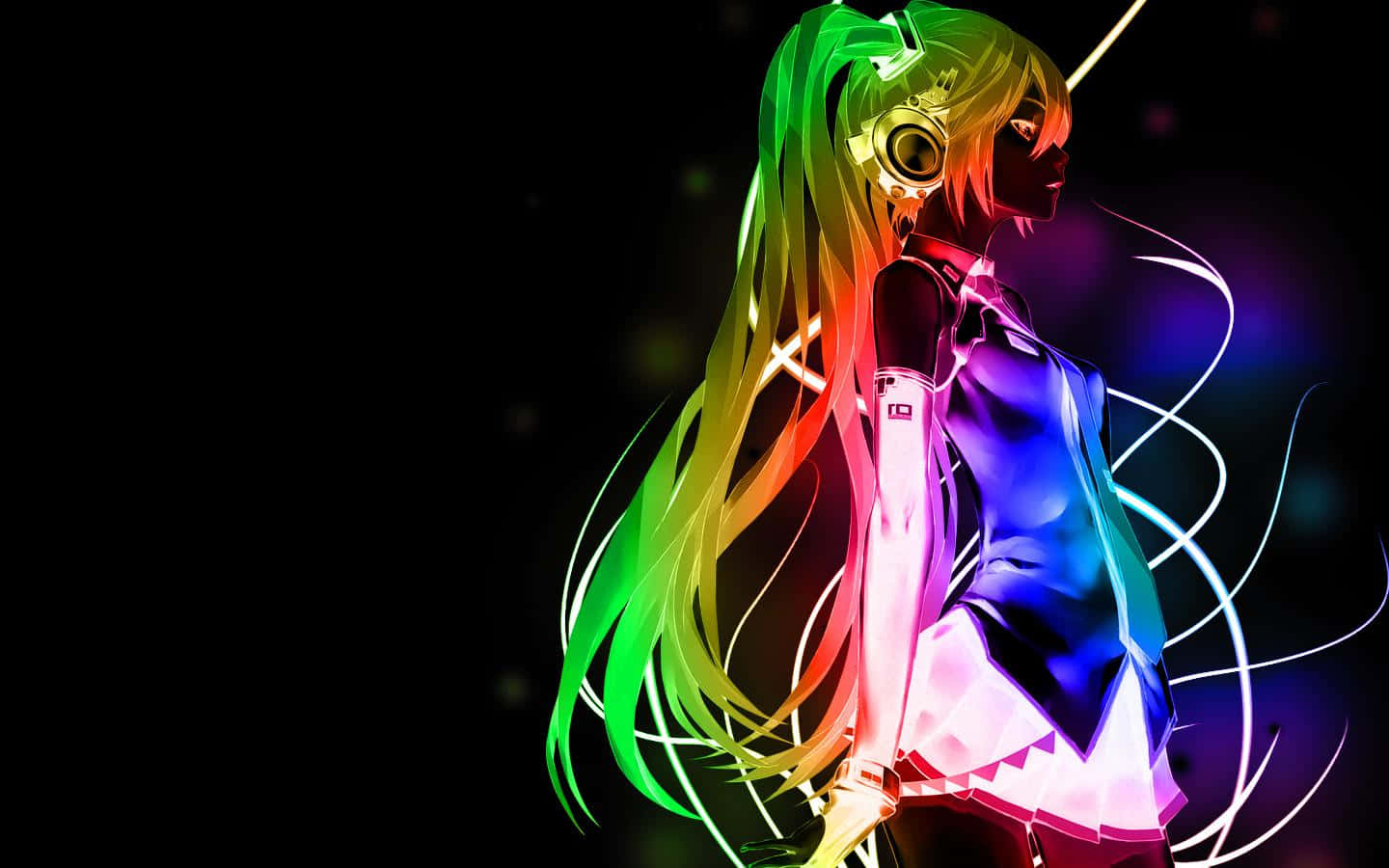 Download Stream Rainbow Techno Colorful Anime Wallpaper 