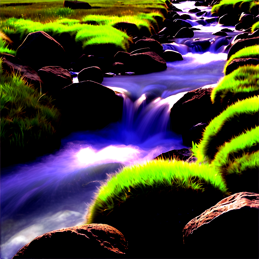 Stream Through Mountains Png 2 PNG