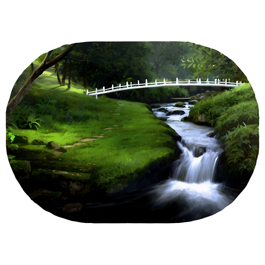 Stream With Footbridge Png 29 PNG